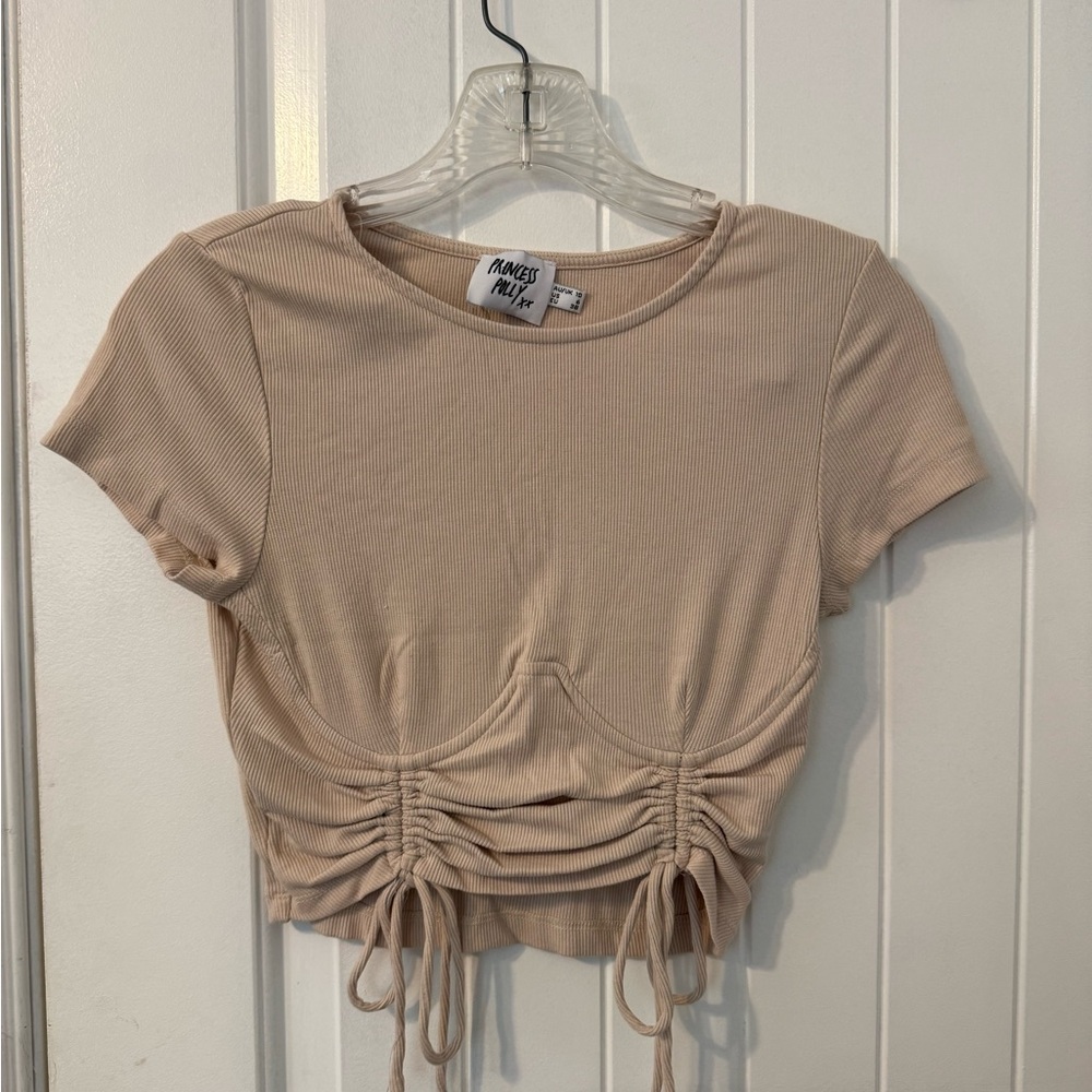 Princess Polly Women's Tan Ruched Top